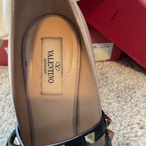 Valentino Rock Studded Ankle Crisscross Heels - Picture 9 of 12